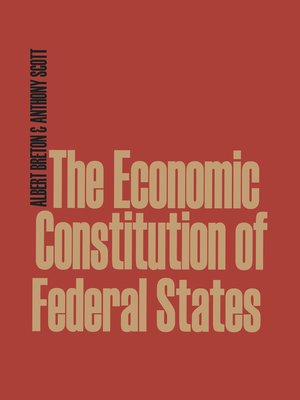 cover image of Economic Constitution of Federal States